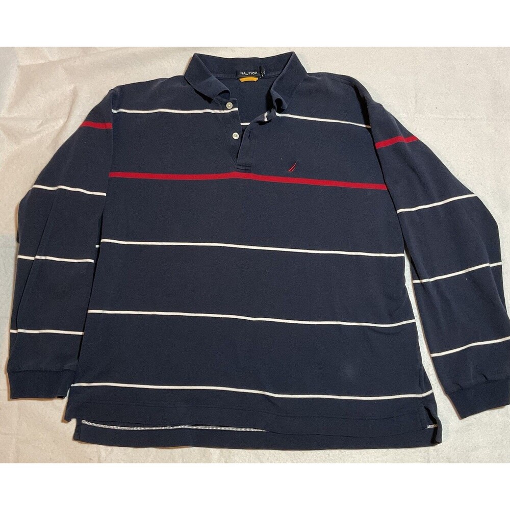 Men’s Nautica Blue Stripe Pullover XXL